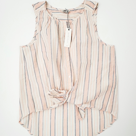 Lucky Brand Tops - Lucky Brand tie-front striped tank size M NWT